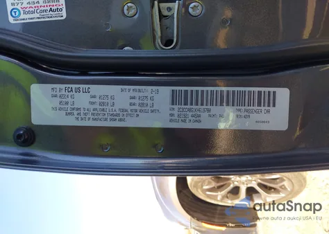 2019 Chrysler 300 300S from USA, damaged, VIN 2C3CCABG7KF619780